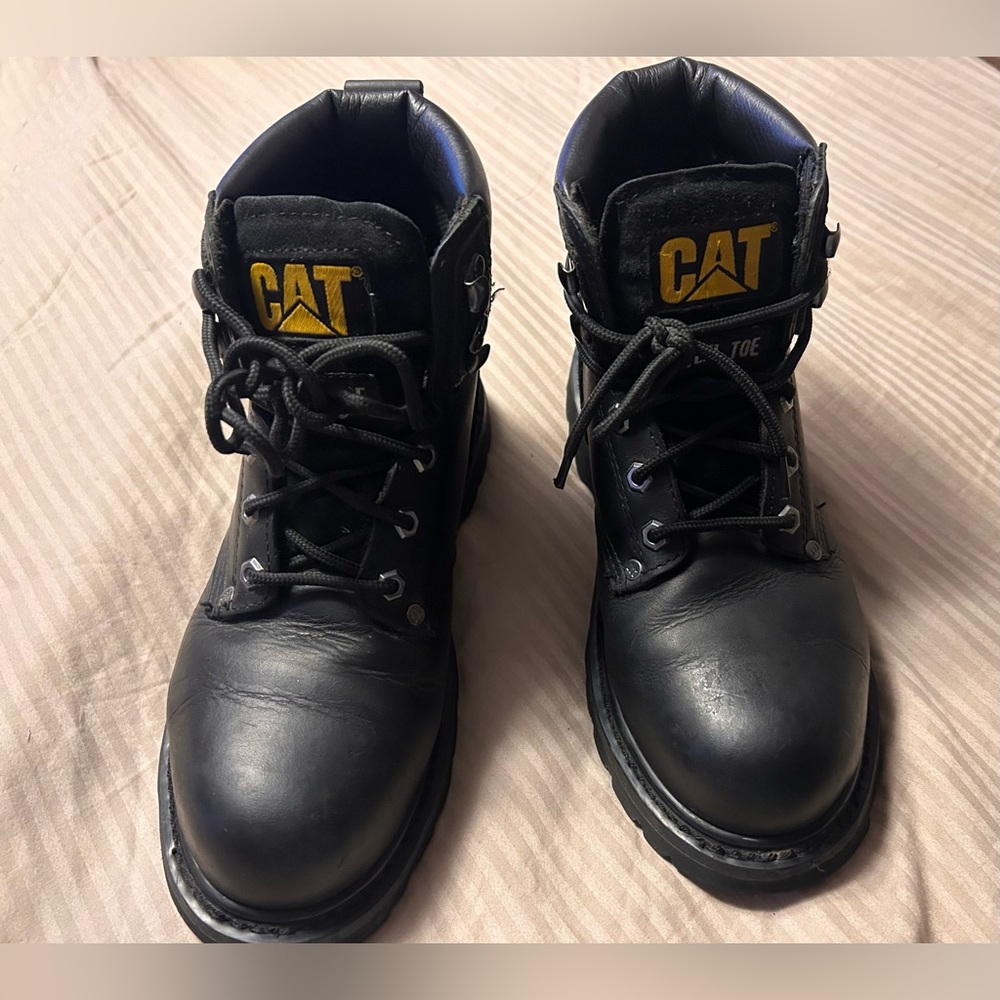 Men’s Caterpillar Black Steel Toe Boots size 7